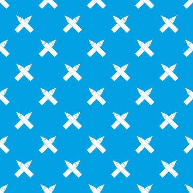 İki çapraz kalemler kesintisiz mavi model