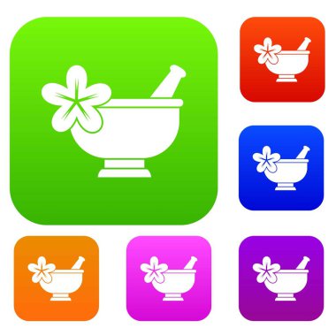 Harç ve havaneli eczane koleksiyonu ayarla