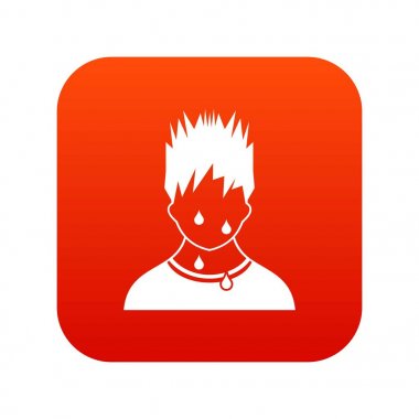 Terli adam simgesi dijital kırmızı