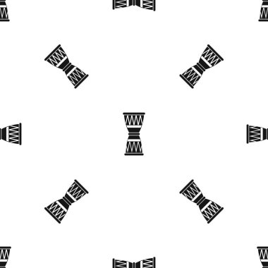 Afrika davul desen sorunsuz siyah