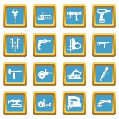 Elektrikli Araçlar simgeler gök mavisi