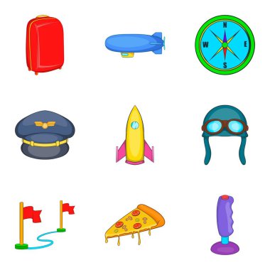 Yön Icons set, karikatür tarzı