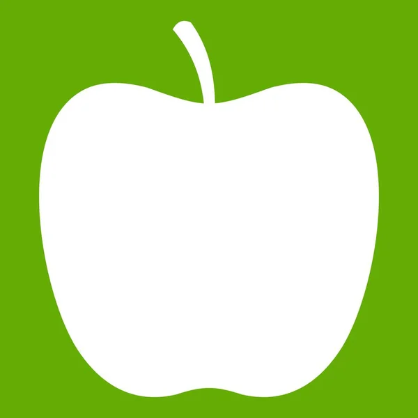 녹색 광택 애플 아이콘 — 스톡 벡터