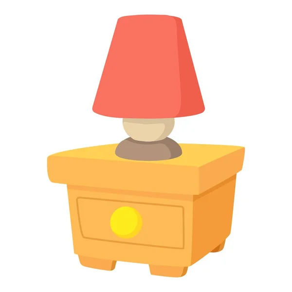 Icône lampe de nuit, style dessin animé — Image vectorielle