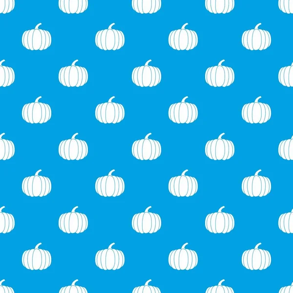 Pumpkin pattern seamless blue — Stock Vector