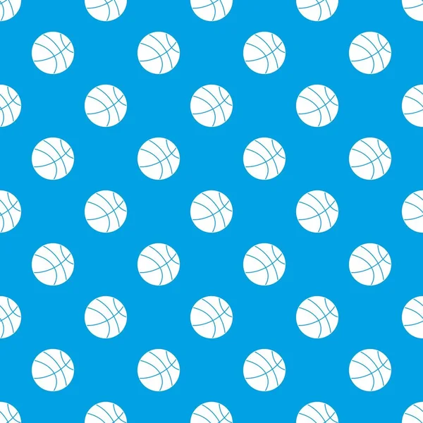 Baloncesto patrón de pelota sin costura azul — Vector de stock