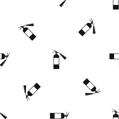 Yangın söndürücü desen sorunsuz siyah