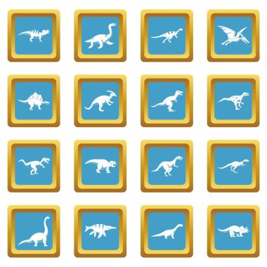 Dinozor simgeler gök mavisi