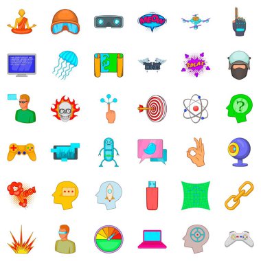 Bağlantı Icons set, karikatür tarzı