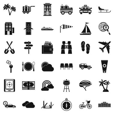 Taşıma gezi simgeler kümesi, basit tarzı