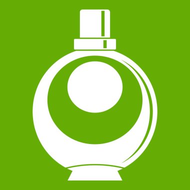 Zarif kadın parfüm cam şişe simgesi yeşil yuvarlak