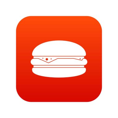 Burger simgesi dijital kırmızı