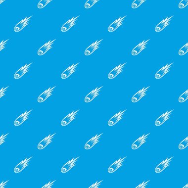 Uzun kuyruk desen kesintisiz mavi düşen meteor