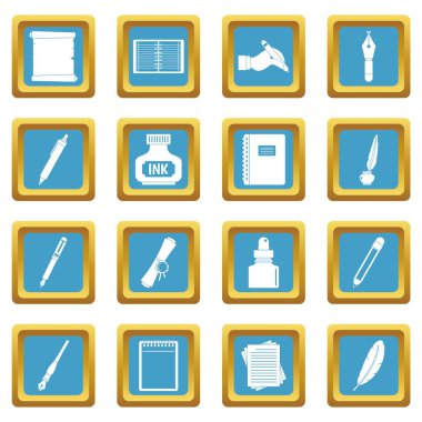 Yazılı simgeleri gök mavisi