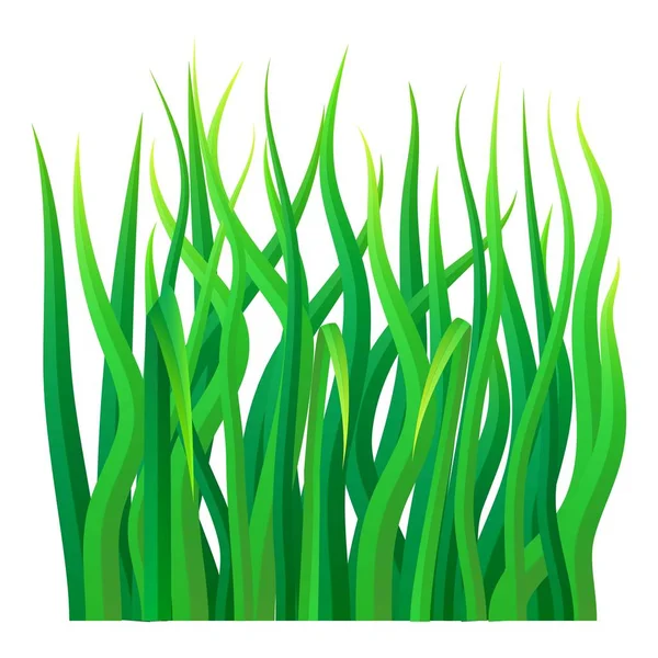 Grüne Gras-Ikone, realistischer Stil — Stockvektor