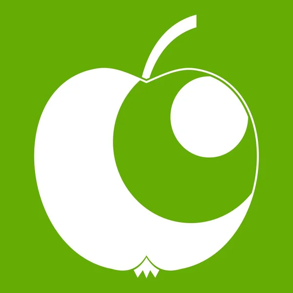 Apfelsymbol grün — Stockvektor
