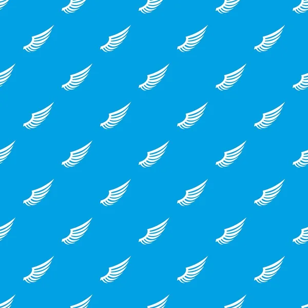 翼模式无缝蓝色 — 图库矢量图片