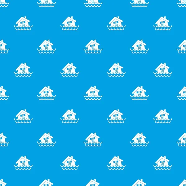 Evi su desen kesintisiz mavi renkte batıyor