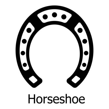 At nalı simgesi, basit siyah stil