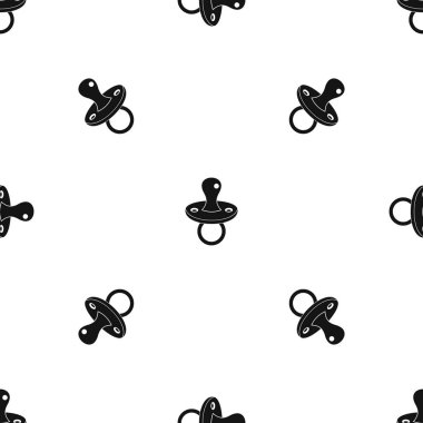 Bebek emziği desen sorunsuz siyah