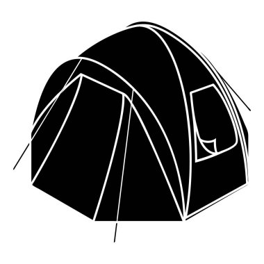 Yürüyüş çadırı simgesi, basit biçim