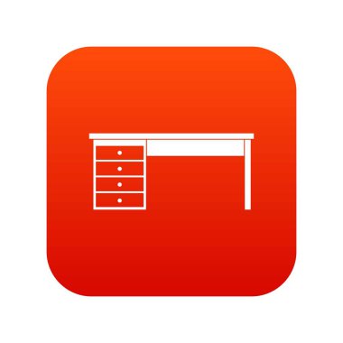 Ahşap ofis Resepsiyon simgesi dijital kırmızı
