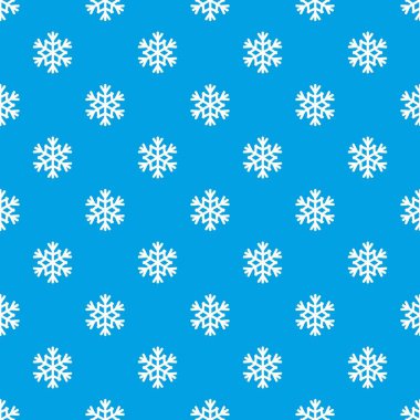 Kar tanesi desen kesintisiz mavi