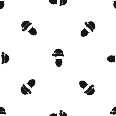 Santa Claus şapka ve sakal sorunsuz siyah desen