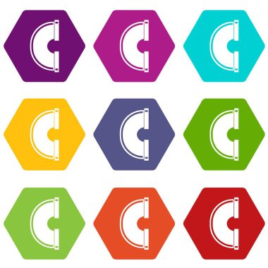 Renk altı yüzlü boru bağlantısı simgesini ayarla