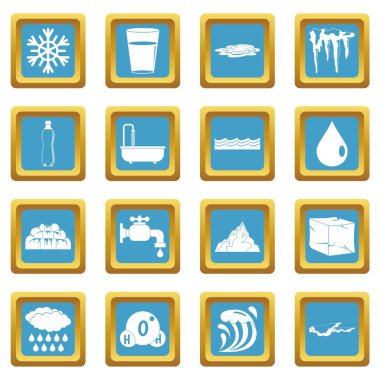 Su simgeler gök mavisi