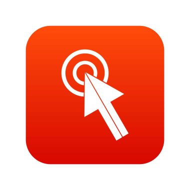 Tıklatın simgesi dijital kırmızı