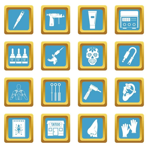 Dövme salonu simgeler gök mavisi