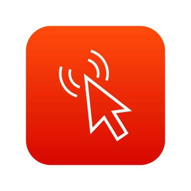 Tıklatın simgesi dijital kırmızı