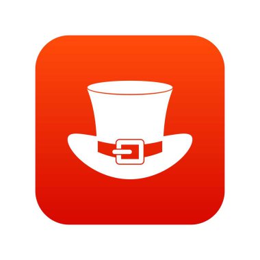 Toka simgesi dijital kırmızı ile üst şapka