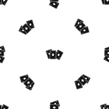 İskambil sorunsuz siyah desen