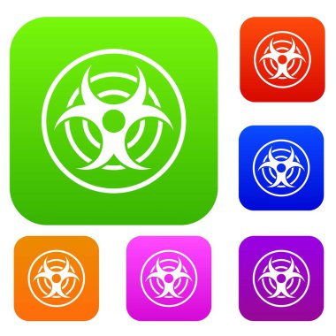 Biyolojik tehdit belirtisi renk koleksiyonu ayarla