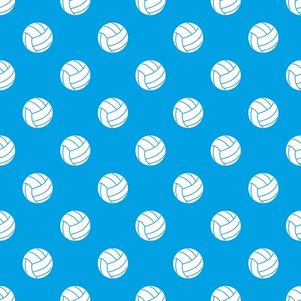 Patrón de bola de voleibol negro sin costura azul — Archivo Imágenes Vectoriales