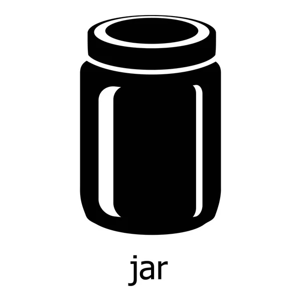 Jar 图标，简单的黑色风格 — 图库矢量图片