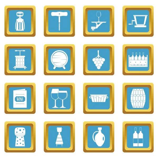 Şarap simgeler gök mavisi