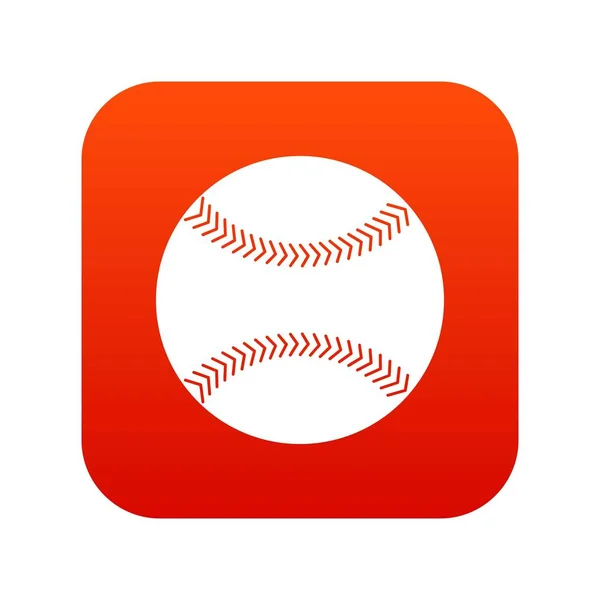 Baseball icon digital red — Stock Vector