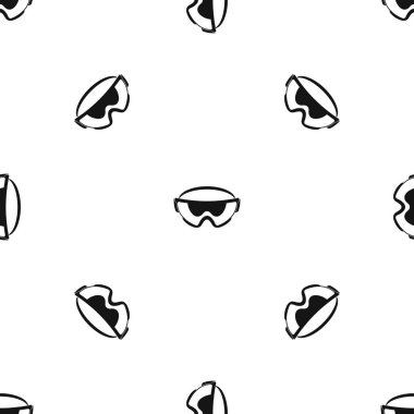 Koruyucu gözlük sorunsuz siyah desen