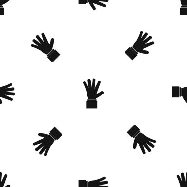 El gösteren beş parmak sorunsuz siyah desen