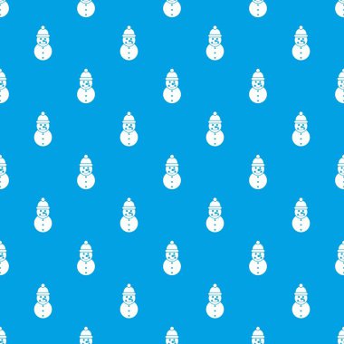 Kardan adam desen kesintisiz mavi