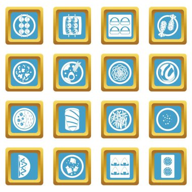 Japonya gıda simgeler gök mavisi