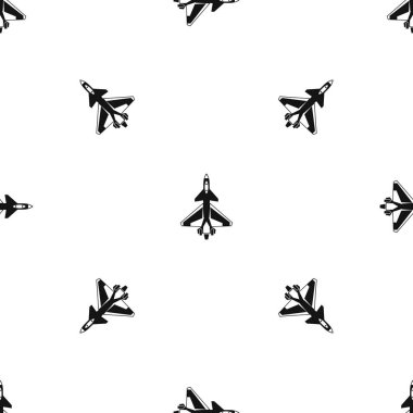 Askeri savaş uçağı model sorunsuz siyah