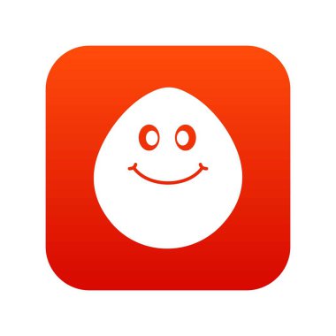 Gülümseyen kireç simgesi dijital kırmızı