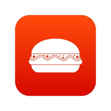 Burger simgesi dijital kırmızı