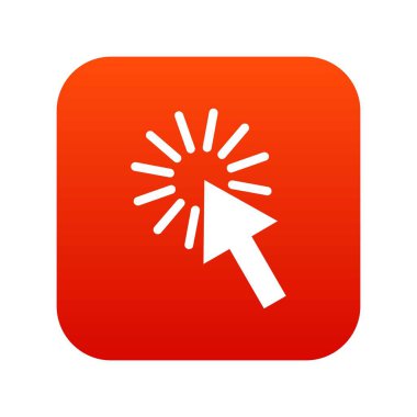 Tıklatın simgesi dijital kırmızı