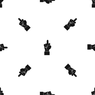 Orta parmak el işareti model sorunsuz siyah