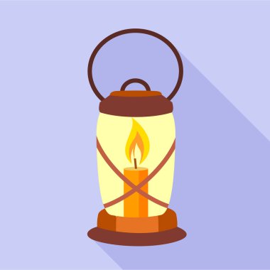 Fener mum simgesi, düz stil